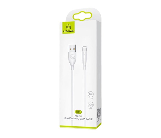 USAMS Kabel U18 lightning 2A Fast Charge 1m biały SJ266USB02 - 1569024 - zdjęcie 3
